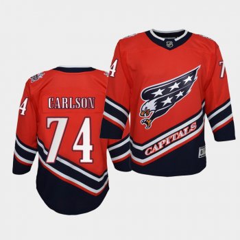 Youth John Carlson Washington Capitals 2021 Reverse Retro Red Special Edition Jersey