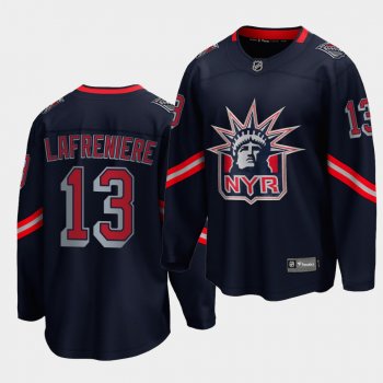 Alexis Lafrenière New York Rangers 2021 Special Edition Navy Reverse Retro Men Jersey