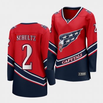 Women Justin Schultz Washington Capitals 2021 Reverse Retro Red Special Edition Jersey