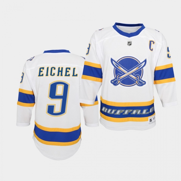 Youth Jack Eichel Buffalo Sabres 2021 Reverse Retro White Special Edition Jersey