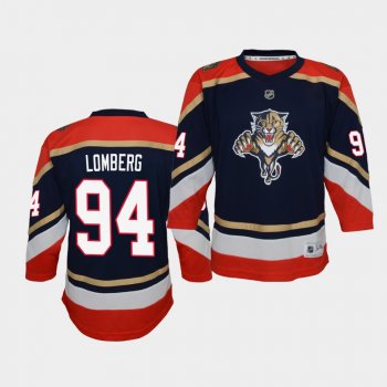 Youth Ryan Lomberg Florida Panthers 2021 Reverse Retro Navy Replica Jersey