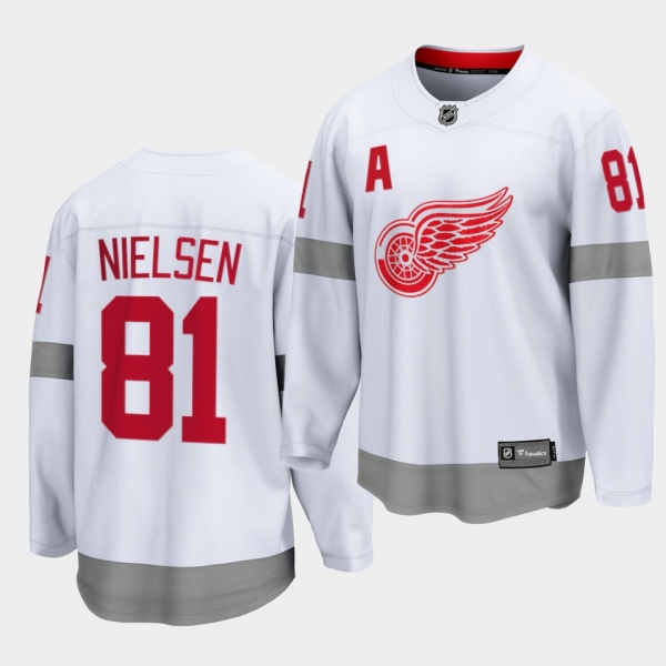 frans nielsen Detroit Red Wings 2021 Special Edition White Reverse Retro Breakaway Jersey