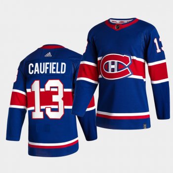 Montreal Canadiens 2021 Reverse Retro Cole Caufield Royal Special Edition Jersey