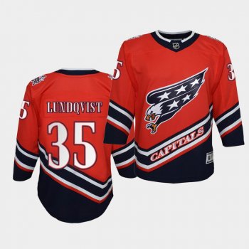 Youth Henrik Lundqvist Washington Capitals 2021 Reverse Retro Red Special Edition Jersey