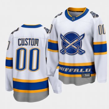 Custom Buffalo Sabres 2021 Reverse Retro White Special Edition Men Jersey