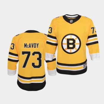 Youth Charlie McAvoy Boston Bruins 2021 Reverse Retro Gold Replica Jersey