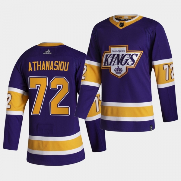 Los Angeles Kings 2021 Reverse Retro Andreas Athanasiou Purple Special Edition Jersey