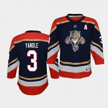 Youth Keith Yandle Florida Panthers 2021 Reverse Retro Navy Replica Jersey