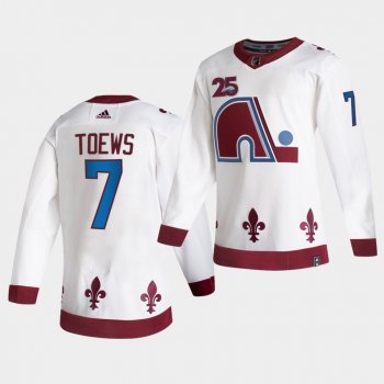 Colorado Avalanche 2021 Reverse Retro Devon Toews White Special Edition Jersey