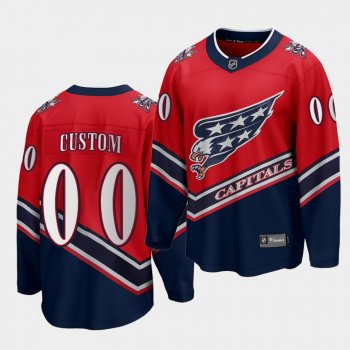 Custom Washington Capitals 2021 Reverse Retro Red Special Edition Men Jersey