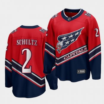 Justin Schultz Washington Capitals 2021 Reverse Retro Red Special Edition Men Jersey