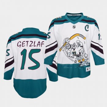 Youth Ryan Getzlaf Anaheim Ducks 2021 Reverse Retro White Special Edition Jersey