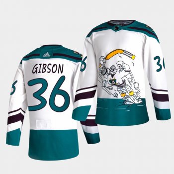 Anaheim Ducks 2021 Reverse Retro John Gibson White Special Edition Authentic Jersey