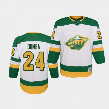 Youth Matt Dumba Minnesota Wild 2021 Reverse Retro White Replica Jersey