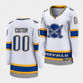 Women Custom Buffalo Sabres 2021 Reverse Retro White Special Edition Jersey