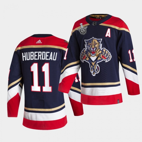 Jonathan Huberdeau #11 Panthers 2021 Stanley Cup Playoffs Navy Reverse Retro Jersey