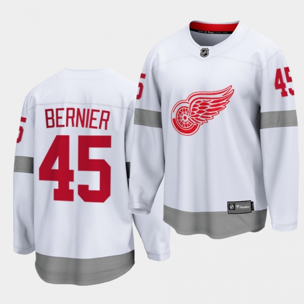 Jonathan Bernier Detroit Red Wings 2021 Special Edition White Reverse Retro Breakaway Jersey