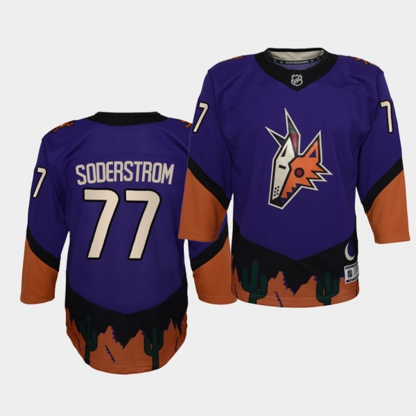 Youth Victor Soderstrom Arizona Coyotes 2021 Reverse Retro Purple Special Edition Jersey