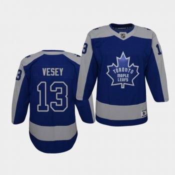 Youth Jimmy Vesey Toronto Maple Leafs 2021 Reverse Retro Blue Replica Jersey