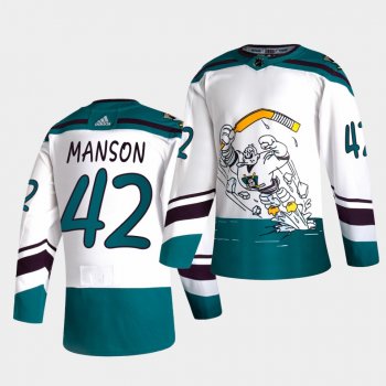 Anaheim Ducks 2021 Reverse Retro Josh Manson White Special Edition Authentic Jersey