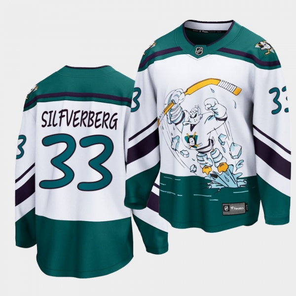 jakob silfverberg Anaheim Ducks 2021 Special Edition White Reverse Retro Men Jersey