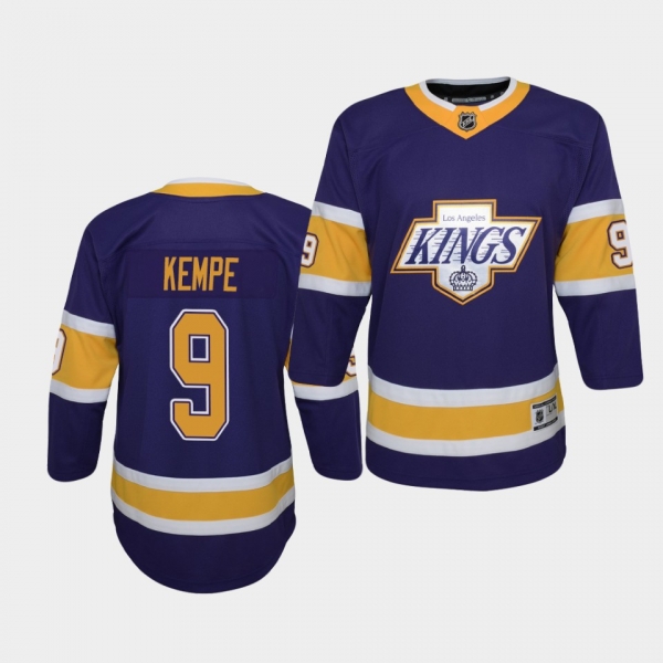 Youth Adrian Kempe Los Angeles Kings 2021 Reverse Retro Purple Replica Jersey