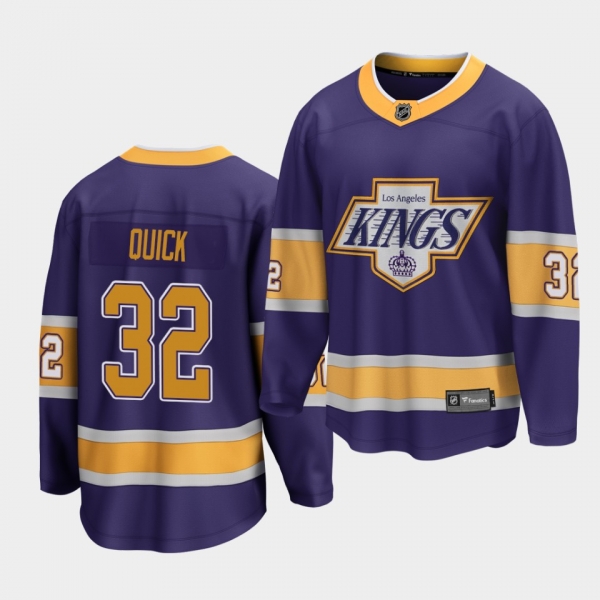 Jonathan Quick Los Angeles Kings 2021 Reverse Retro Purple Breakaway Player Men's Jersey