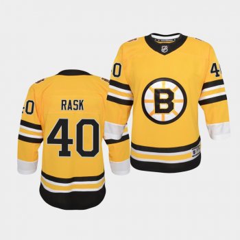 Youth Tuukka Rask Boston Bruins 2021 Reverse Retro Gold Replica Jersey