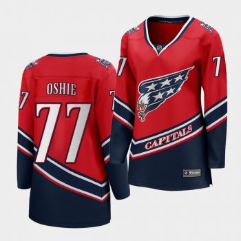 Women T. J. Oshie Washington Capitals 2021 Reverse Retro Red Special Edition Jersey