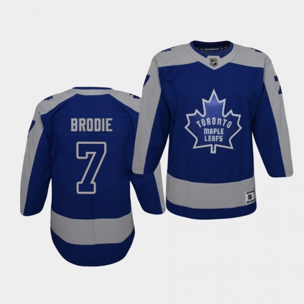 Youth T. J. Brodie Toronto Maple Leafs 2021 Reverse Retro Blue Replica Jersey