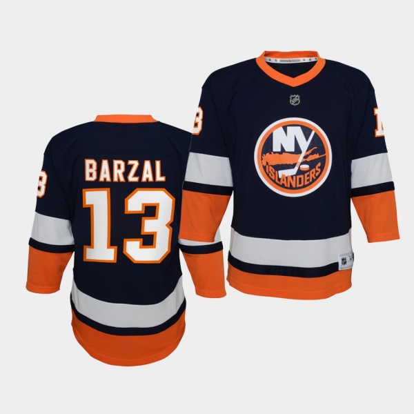 Youth Mathew Barzal New York Islanders 2021 Reverse Retro Navy Special Edition Jersey