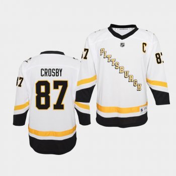 Youth Sidney Crosby Pittsburgh Penguins 2021 Reverse Retro White Special Edition Jersey