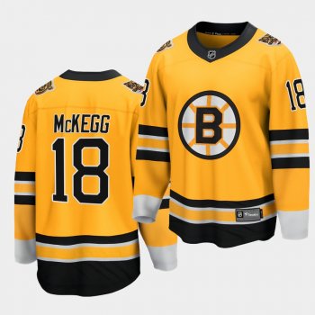 Greg McKegg Boston Bruins 2021 Special Edition Gold Reverse Retro Men Jersey