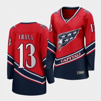 Women Jakub Vrana Washington Capitals 2021 Reverse Retro Red Special Edition Jersey