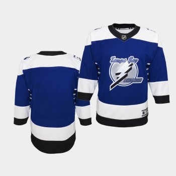 Youth Tampa Bay Lightning 2021 Reverse Retro Blue Premier Jersey