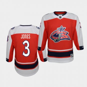 Youth Seth Jones Columbus Blue Jackets 2021 Reverse Retro Red Replica Jersey