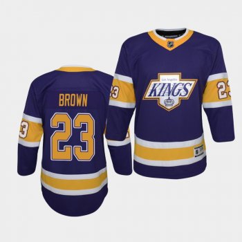 Youth Dustin Brown Los Angeles Kings 2021 Reverse Retro Purple Replica Jersey