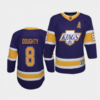 Youth Drew Doughty Los Angeles Kings 2021 Reverse Retro Purple Replica Jersey