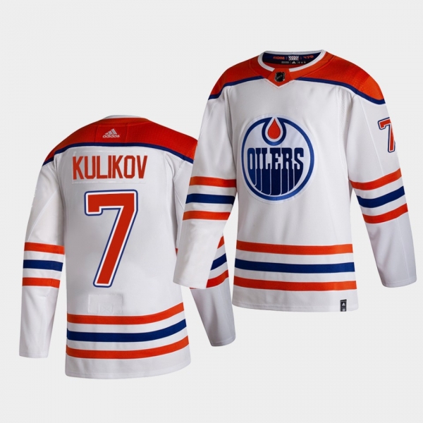 Edmonton Oilers 2021 Reverse Retro Dmitry Kulikov White Special Edition Jersey