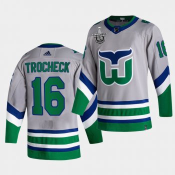 Vincent Trocheck #16 Hurricanes 2021 Stanley Cup Playoffs Reverse Retro Gray Jersey