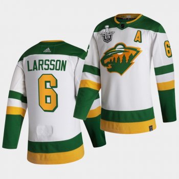 Adam Larsson #6 Oilers 2021 Stanley Cup Playoffs Reverse Retro White Jersey