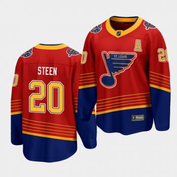 Alexander Steen St. Louis Blues 2021 Reverse Retro Red Breakaway Player Men's Jersey