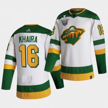 Jujhar Khaira #16 Oilers 2021 Stanley Cup Playoffs Reverse Retro White Jersey