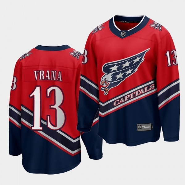 Jakub Vrana Washington Capitals 2021 Reverse Retro Red Special Edition Men Jersey