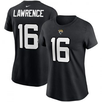 Women's Trevor Lawrence Jacksonville Jaguars Nike 2021 NFL Draft First Round Pick Player Name & Number T-Shirt - Black