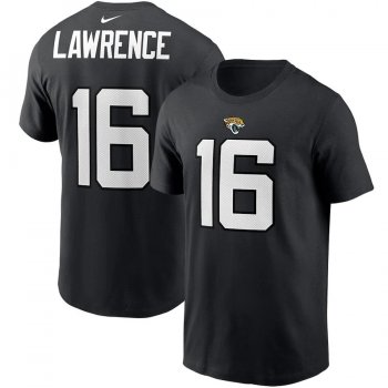 Trevor Lawrence Jacksonville Jaguars Nike 2021 NFL Draft First Round Pick Player Name & Number T-Shirt - Black