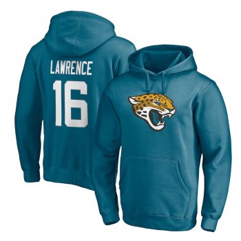 Trevor Lawrence Jacksonville Jaguars Fanatics Branded Player Icon Name & Number Pullover Hoodie - Teal