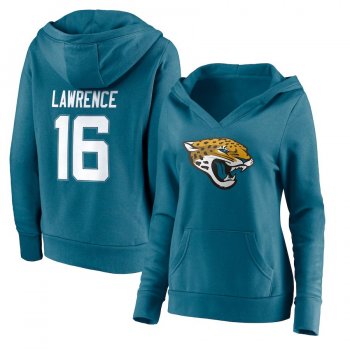 Women's Trevor Lawrence Jacksonville Jaguars Fanatics Branded Player Icon Name & Number Pullover Hoodie - Teal