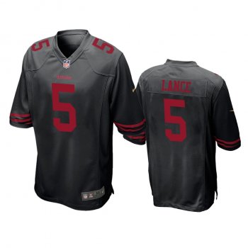 San Francisco 49ers Trey Lance Black 2021 NFL Draft Game Jersey