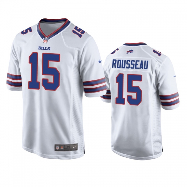 Buffalo Bills Gregory Rousseau White 2021 NFL Draft Game Jersey